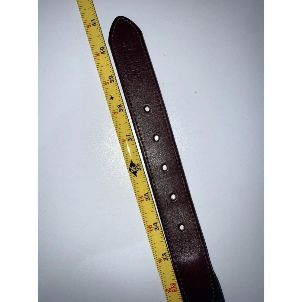 Vineyard Vines New York Giants Belt Mens Size 36 Fabric Leather Brass Buckle 41